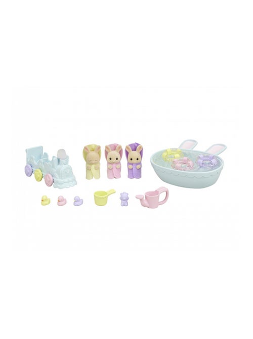 5707 Les triples lapin creme et accessoires de bain - Kiabi