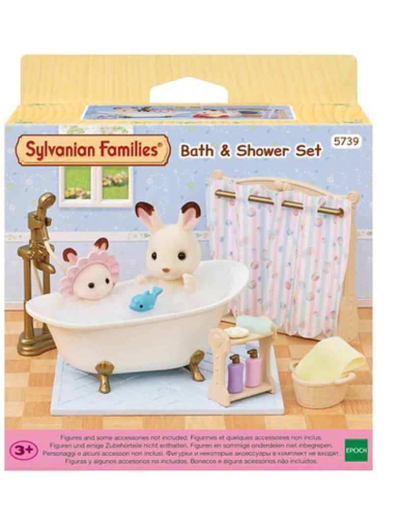 5739 'Sylvanian Families' Le set baignoire et douche Bleu - Kiabi