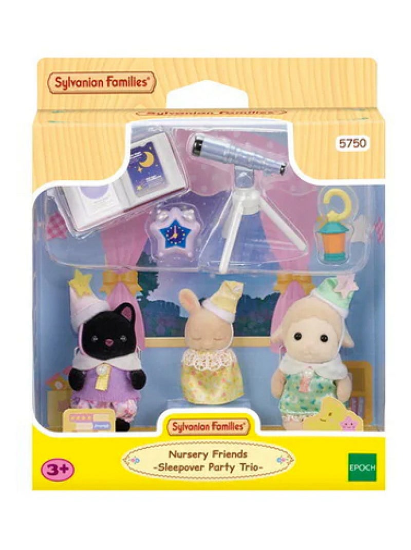 5750 'Sylvanian Families' Le trio des bebes pyjama party Jaune - Kiabi