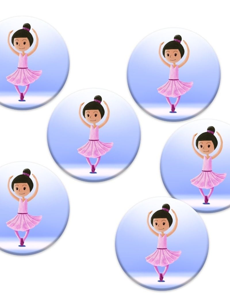 6 Badges Anniversaire 'danseuse' | Fabrication Française N/A - Kiabi