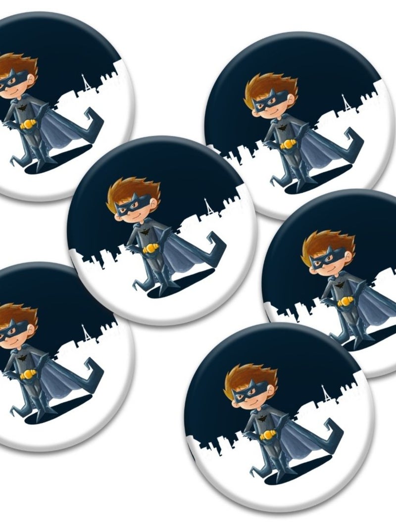 6 Badges Anniversaire Super-héros Inspiré De 'batman' | Fabrication Française N/A - Kiabi