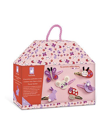 6 barrettes pailletées Flower Garden à créer