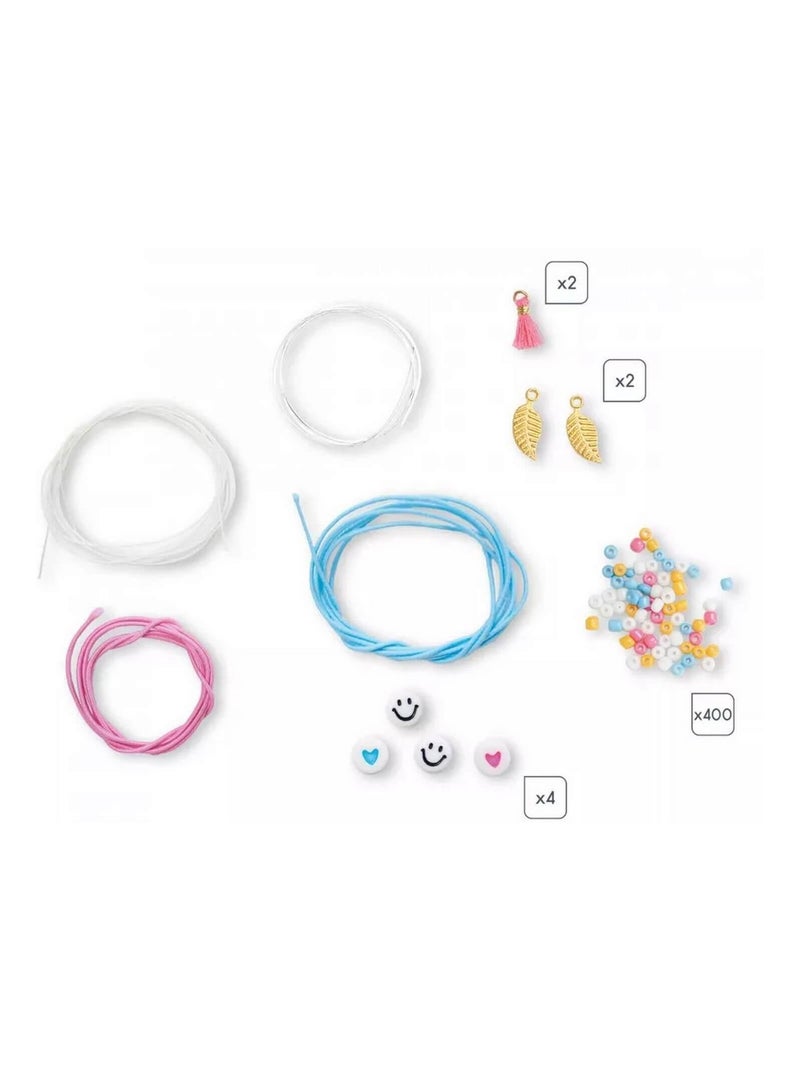 6 Bijoux Fleurs en Perles à Créer Rose - Kiabi