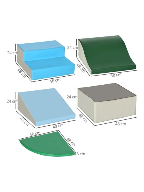 6 blocs de construction en mousse XL - modules de motricité EPE PU multicolore - Kiabi