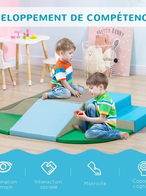 6 blocs de construction en mousse XL - modules de motricité EPE PU multicolore - Kiabi