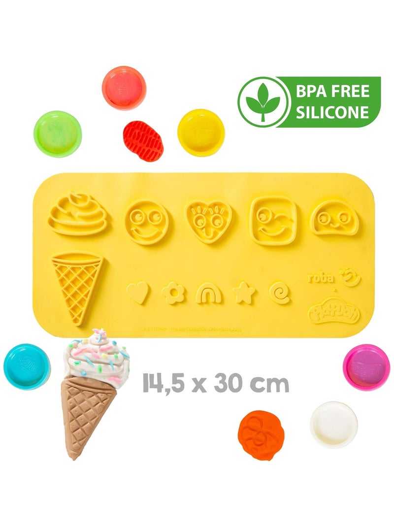 6 Boites de pâte à modeler + tapis 3D et accessoires 'roba x Play-Doh' N/A - Kiabi