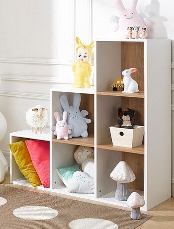 6 cases de rangement effet bois en escalier TOM & APOLLINE
