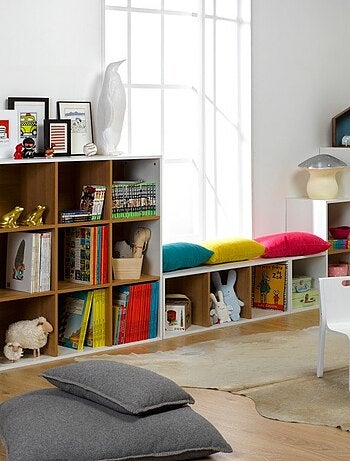 6 cases de rangement effet bois en escalier TOM & APOLLINE