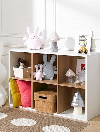 6 cases de rangement effet bois TOM & APOLLINE