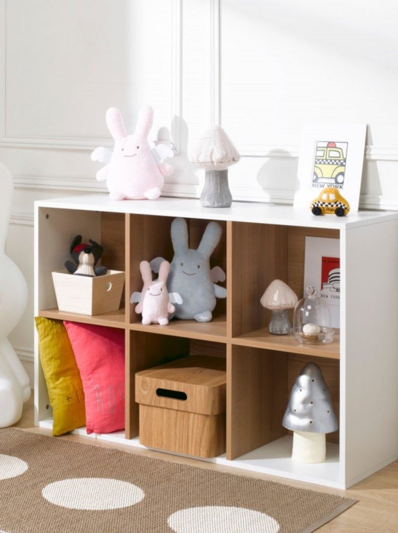 6 cases de rangement effet bois  TOM & APOLLINE Blanc - Kiabi
