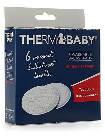 6 coussinets d'allaitement lavables