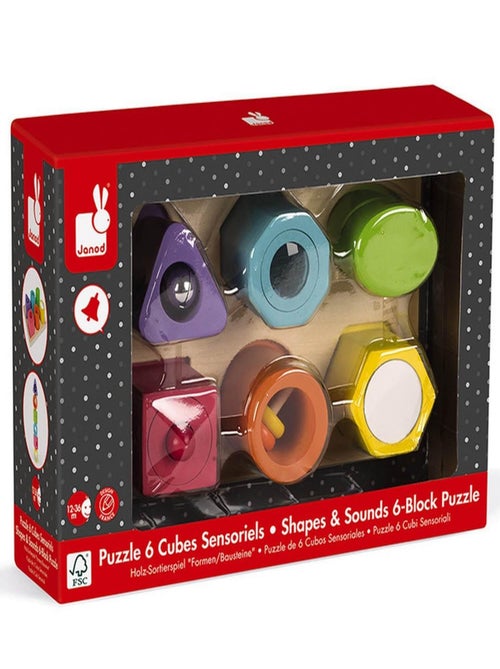 6 cubes sensoriels I wood - Kiabi