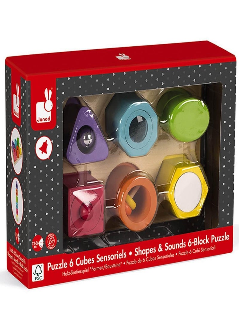 6 cubes sensoriels I wood N/A - Kiabi
