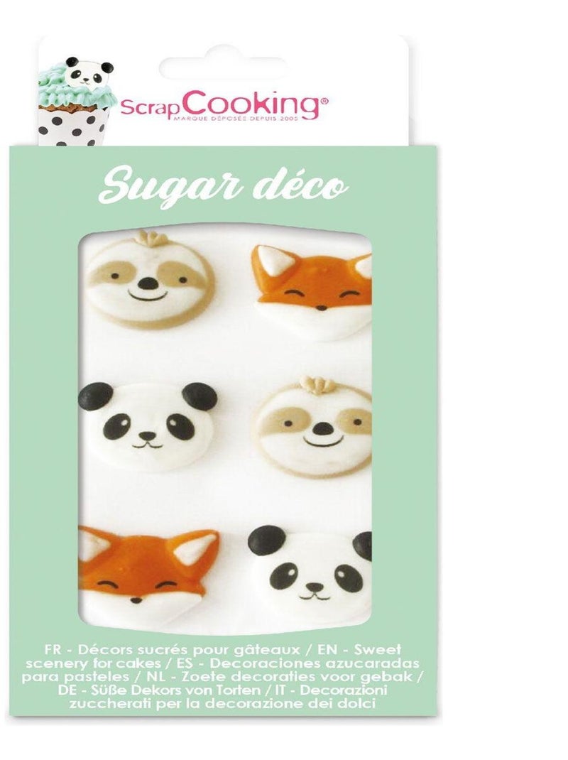 6 décors sucrés Animaux de la forêt N/A - Kiabi