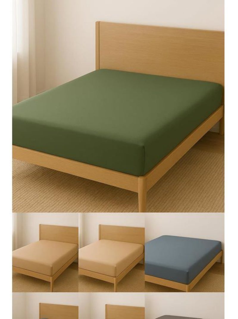 6 draps housses - multicolore - 140x190/200cm - polycoton - 57 fils/cm² - bonnet 30 cm Multicolore - Kiabi