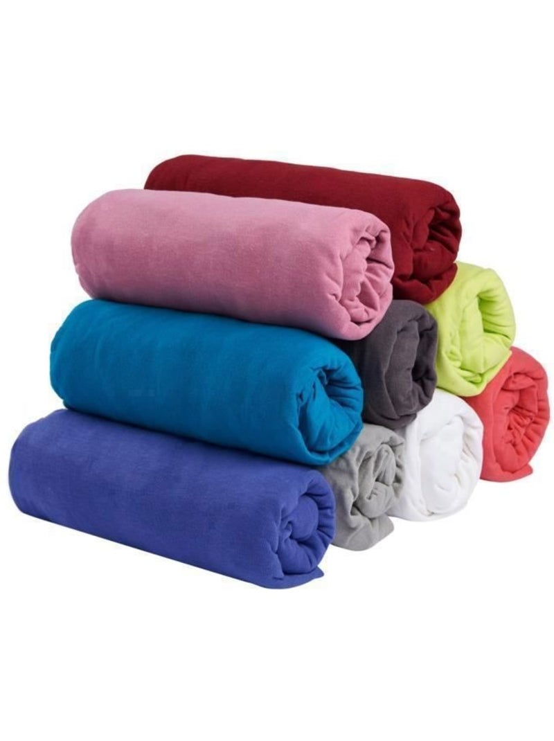6 draps housses - multicolore - 140x190cm - polycoton - 57 fils/cm² - bonnet 25 cm Multicolore - Kiabi