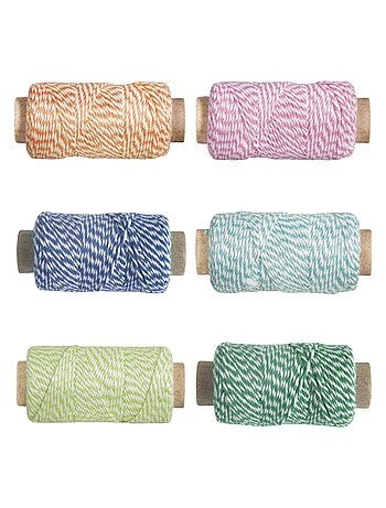 6 ficelles bicolores 35 m - Kiabi
