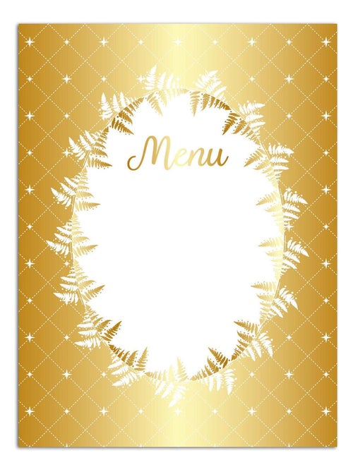 6 menus à personnaliser dorés - Draeger - Kiabi
