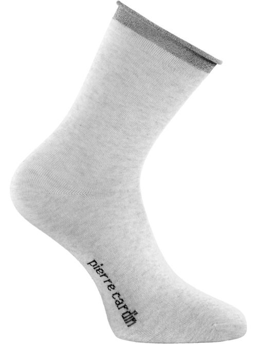 6 paires de chaussettes chinées et fil lurex femme hand made silver pierre cardin - Kiabi
