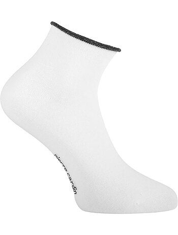6 paires de chaussettes quarter 200 aiguilles femme hand made silver pierre cardin