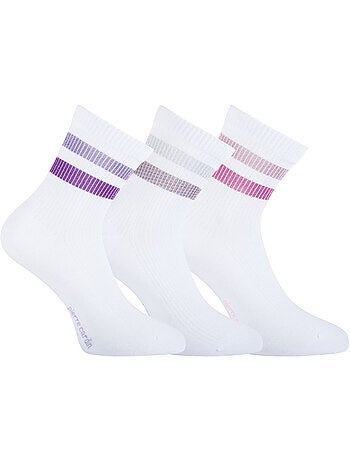 6 paires de tennis 200 aiguilles femme à bandes hand made urban e.01 pierre cardin