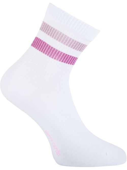 6 paires de tennis 200 aiguilles femme à bandes hand made urban e.01 pierre cardin - Kiabi 6 paires de tennis 200 aiguilles femme à bandes hand made urban e.01 pierre cardin - Kiabi