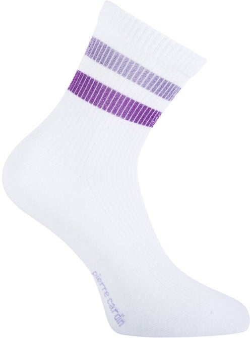 6 paires de tennis 200 aiguilles femme à bandes hand made urban e.01 pierre cardin - Kiabi 6 paires de tennis 200 aiguilles femme à bandes hand made urban e.01 pierre cardin - Kiabi