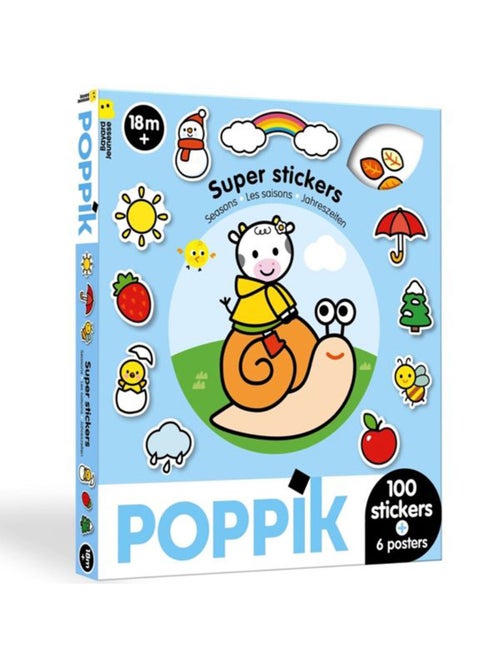 6 posters + 100 stickers Les Saisons - Kiabi