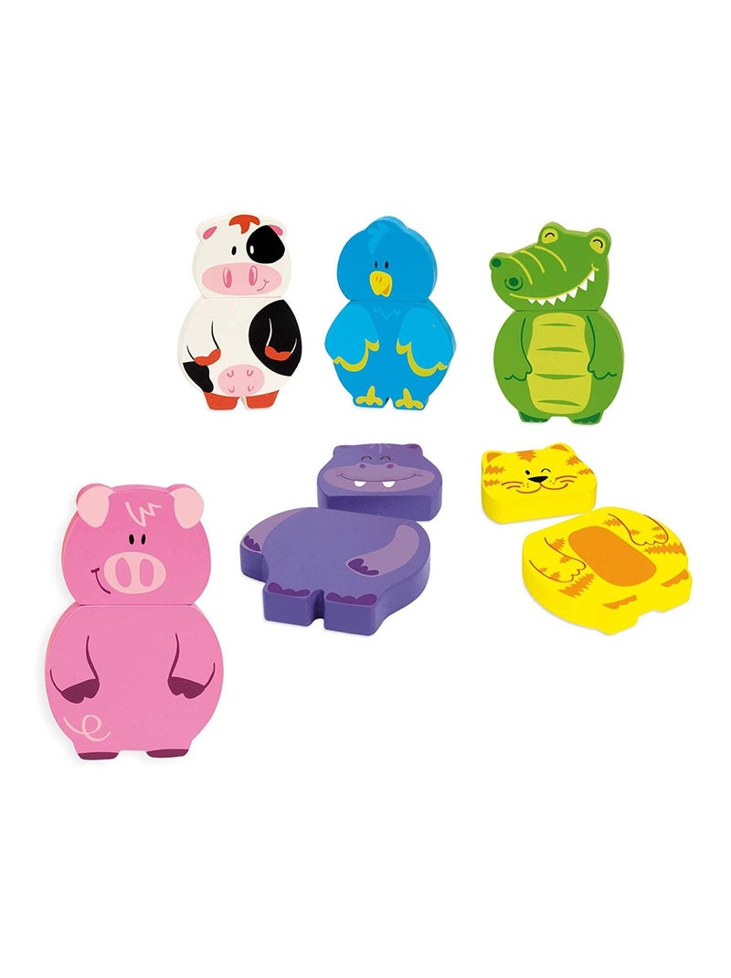 6 Puzzles magnétiques Animaux N/A - Kiabi