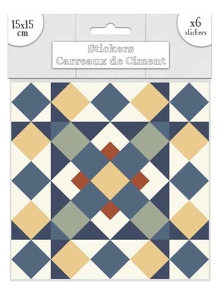 6 Stickers carreaux ciment