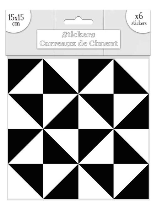 6 Stickers carreaux de ciment - Kiabi