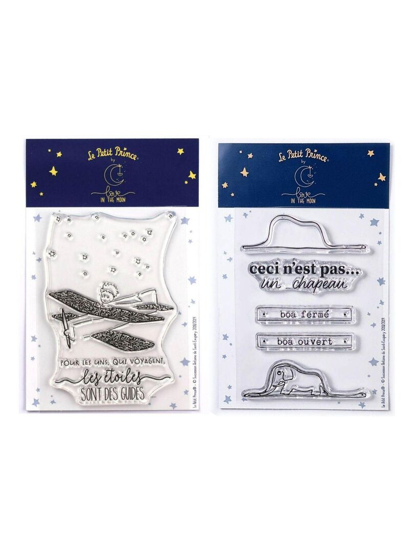 6 Tampons transparents Le Petit Prince Avion et - Love in the moon N/A - Kiabi