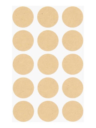 60 autocollants ronds - kraft - Rico Design