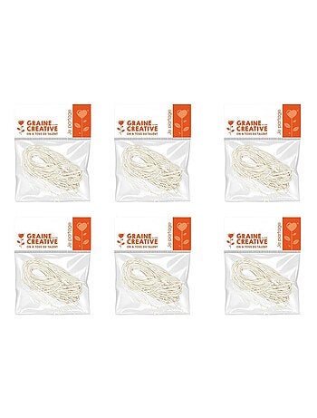 60 élastiques blancs pour masques 60 cm - Graine Créative