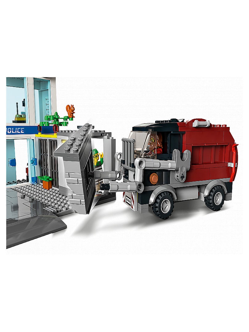 LEGO 60316 City Le Commissariat de Police: Jouet de Construction avec  Voiture, Camion de Poubelle et Hélicoptère, pour Les Enfants de 6 Ans et  Plus