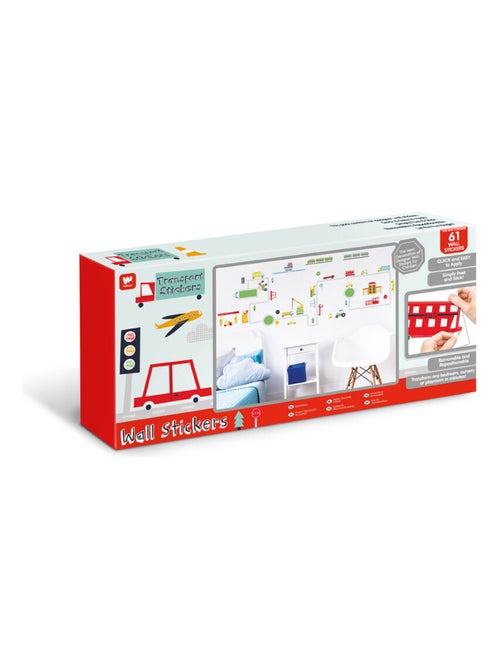 61 Stickers enfants Modes de transport - Kiabi