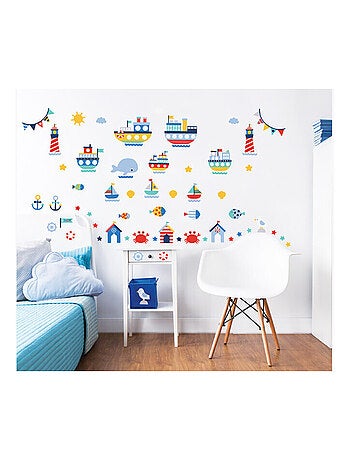 64 Stickers enfants Bord de mer