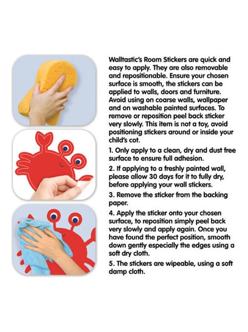 64 Stickers enfants Bord de mer - Kiabi