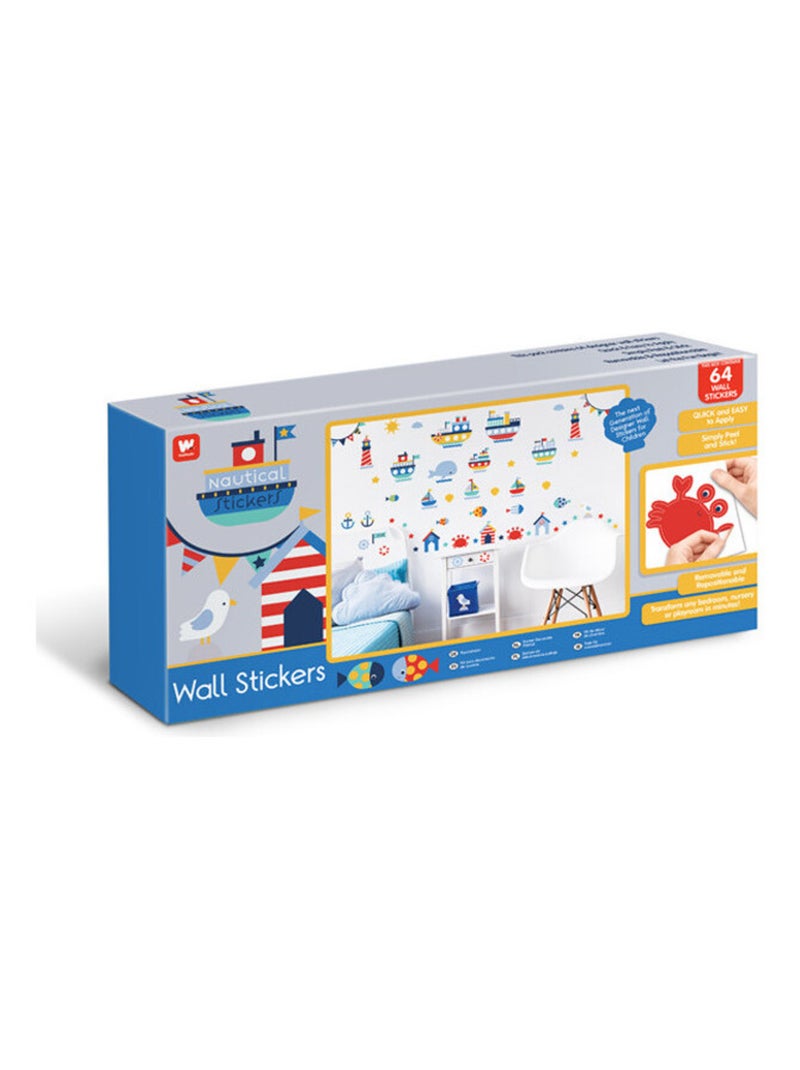 64 Stickers enfants Bord de mer Multicolore - Kiabi