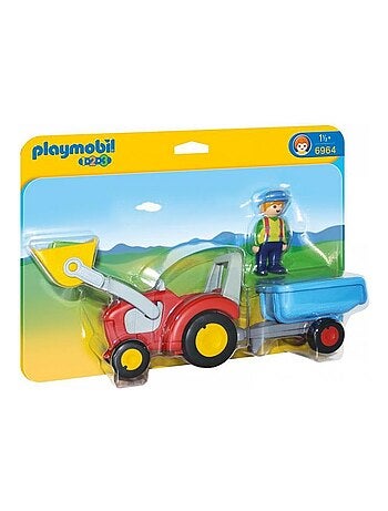 6964 'playmobil' Fermier Avec Tracteur Et Remorque - Kiabi
