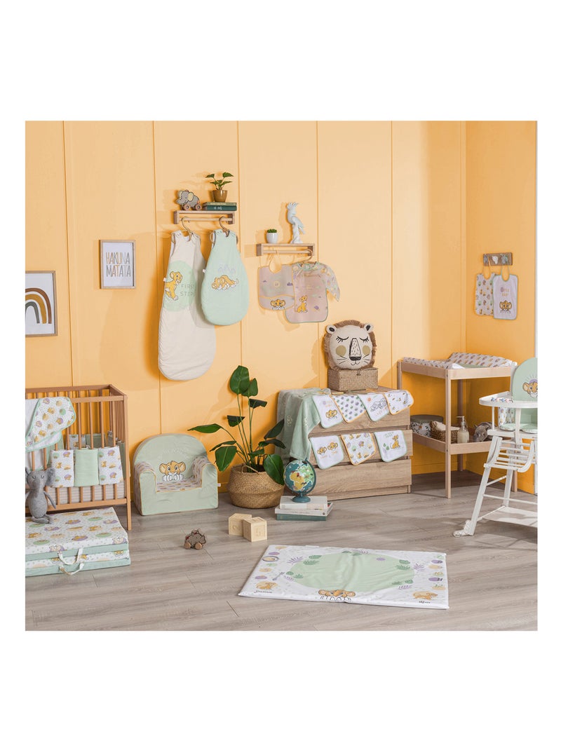 7 bavoirs naissance - Roi Lion Cosy Time - Babycalin Vert tilleul - Kiabi