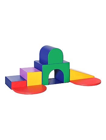 7 blocs de construction en mousse XXL - modules de motricité EPE PU multicolore