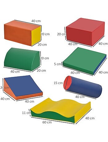 7 blocs de construction en mousse XXL