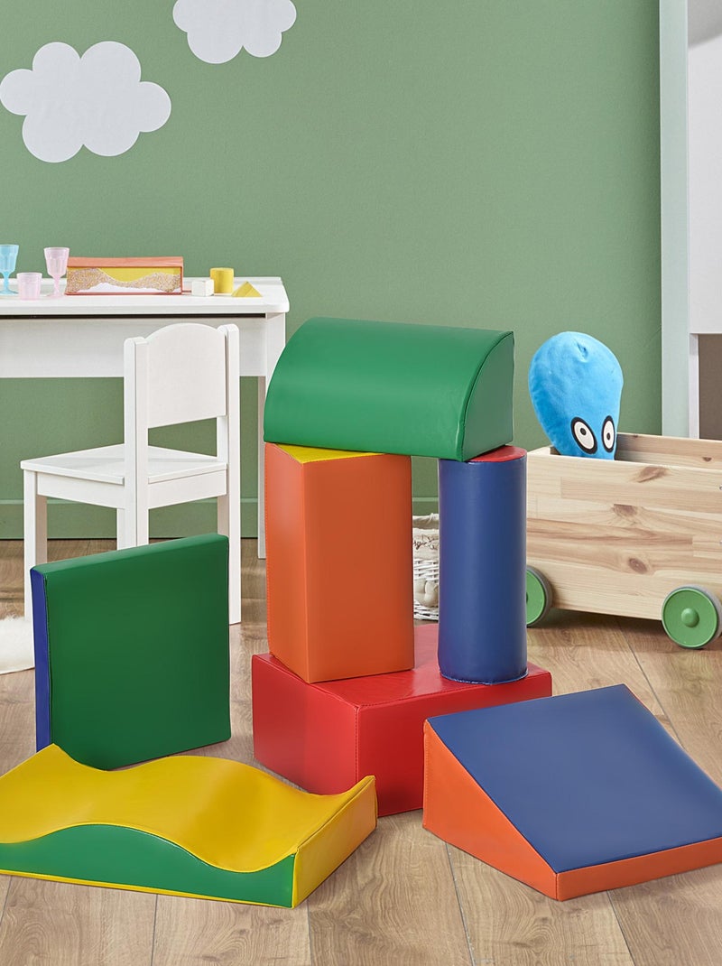 7 blocs de construction en mousse XXL Multicolore - Kiabi
