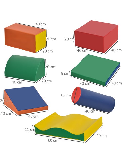 7 blocs de construction en mousse XXL - Kiabi
