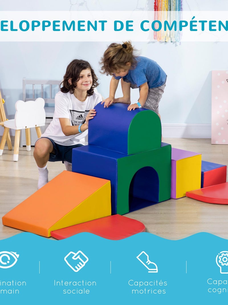 7 blocs de construction en mousse XXL Multicolore - Kiabi