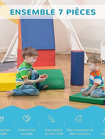 7 blocs de motricité mousse XXL - KIDZBOSS