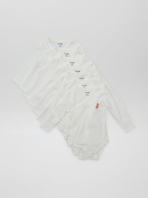 7 bodies à forme croisée + pochon de rangement - Kiabi