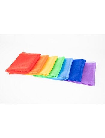7 tissus organza arc-en-ciel