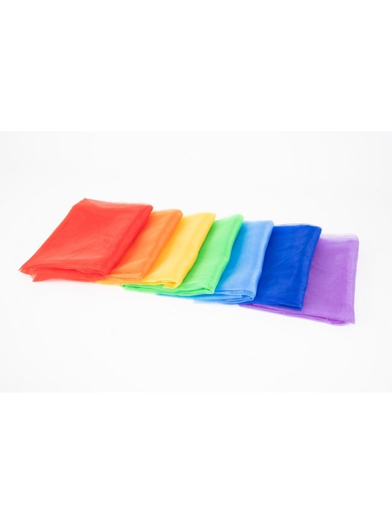 7 tissus organza arc-en-ciel Rouge - Kiabi